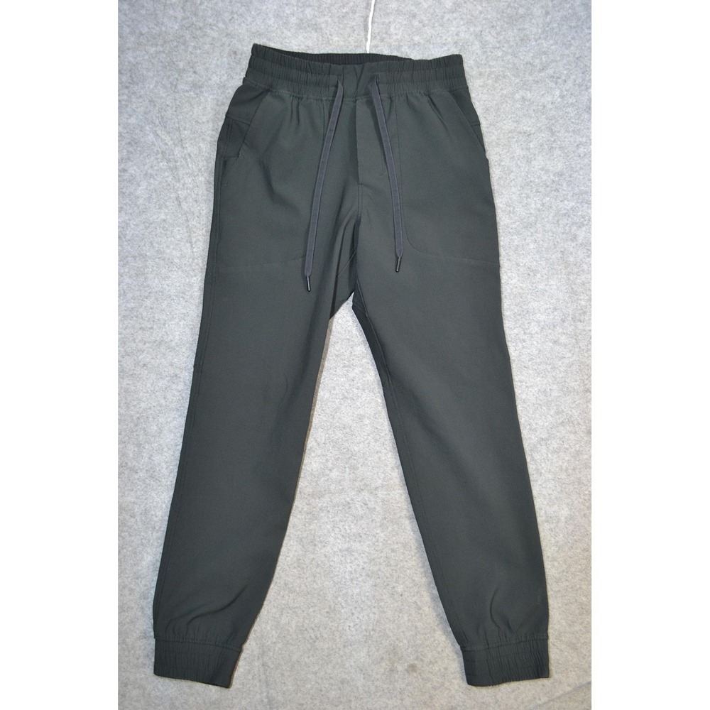 Lululemon Mens S ABC Wool Blend Jogger Pants Gray Jogger Zip Textured - LM5APNS